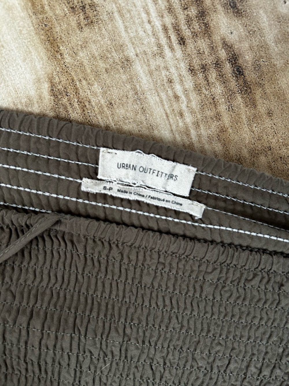 Urban Outfitters Olive Smocked Tie-Strap Jumpsuit - Picture 14 of 14